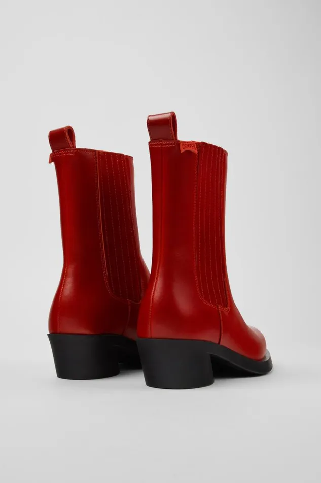 Heels Women Camper Bonnie Red Leather Boots Heels Women Camper Bonnie Red Leather Boots