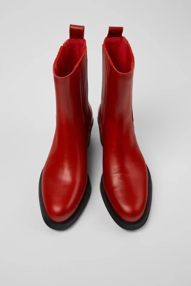 Heels Women Camper Bonnie Red Leather Boots Heels Women Camper Bonnie Red Leather Boots