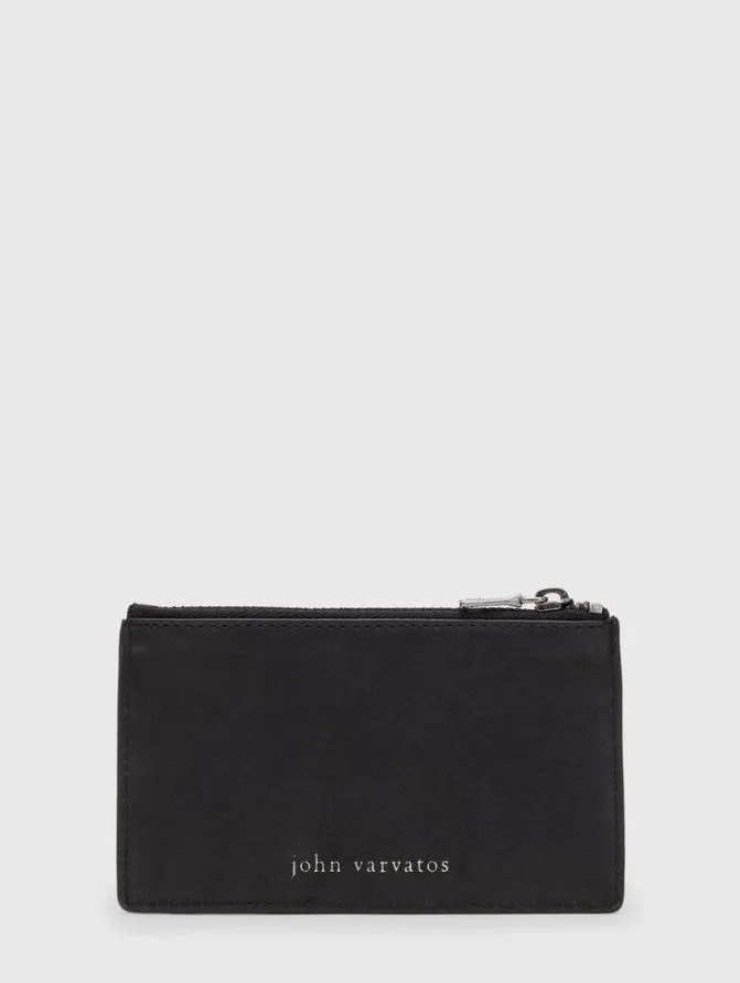 HERITAGE LONG ZIP CARD CASE Black Clothing John Varvatos TShirts
