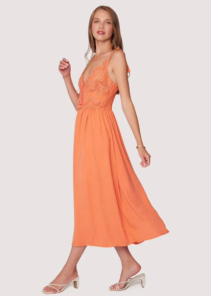 Hibiscus Glow Maxi Dress Redorange Women Lost Wander Dresses