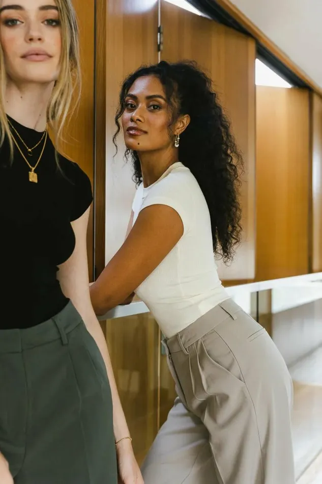 Holly Ribbed Bodysuit In Cream Cream Women Bohme Tops