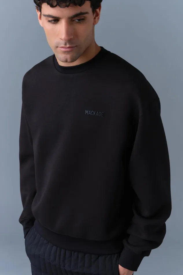 Hoodies and Tops Men Mackage JULIAN DoubleFace Jersey Sweatshirt Emerald