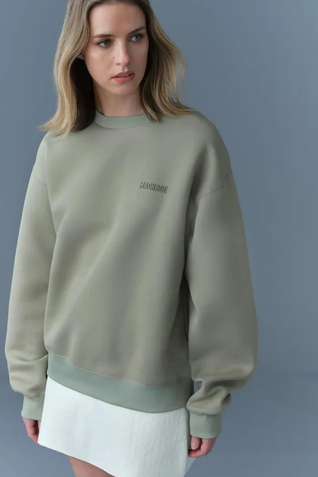 Hoodies and Tops Men Mackage JULIAN DoubleFace Jersey Sweatshirt Emerald