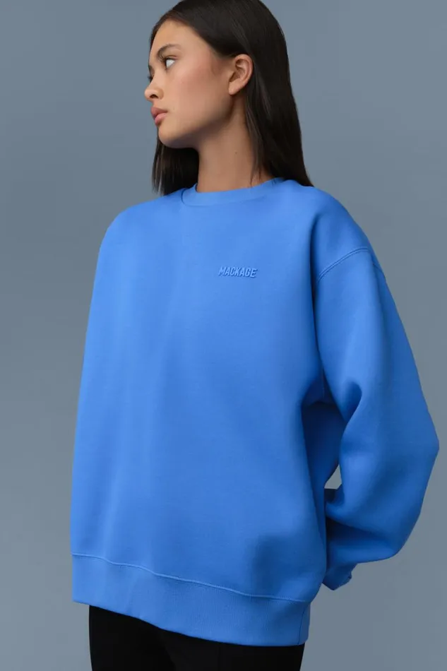 Hoodies and Tops Women Mackage JULIAN DoubleFace Jersey Sweatshirt Sapphire