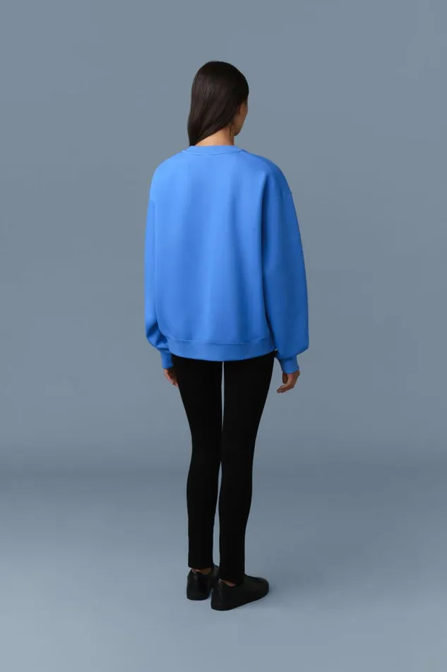 Hoodies and Tops Women Mackage JULIAN DoubleFace Jersey Sweatshirt Sapphire