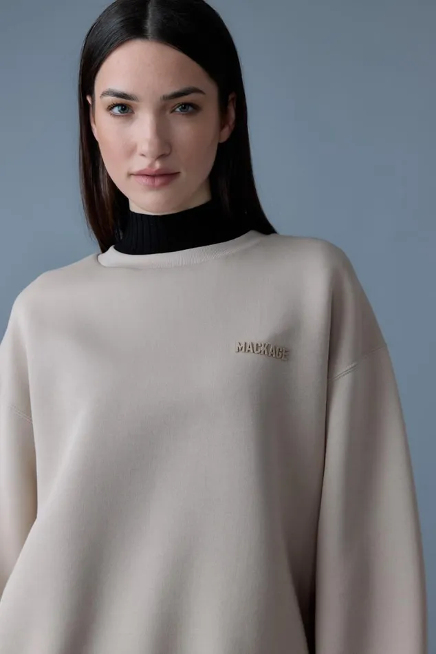 Hoodies and Tops Women Mackage JULIAN DoubleFace Jersey Sweatshirt Sapphire