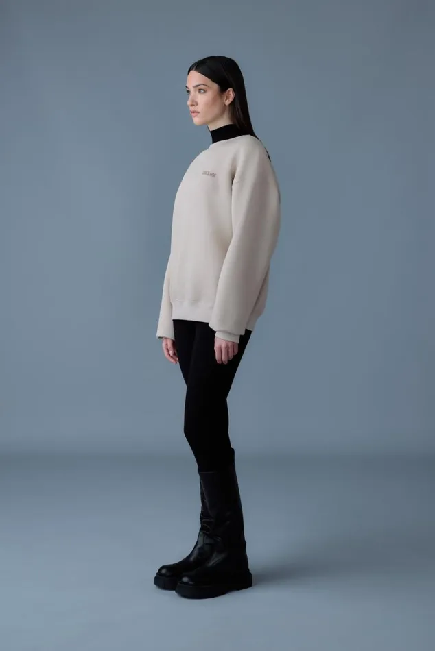 Hoodies and Tops Women Mackage JULIAN DoubleFace Jersey Sweatshirt Sapphire