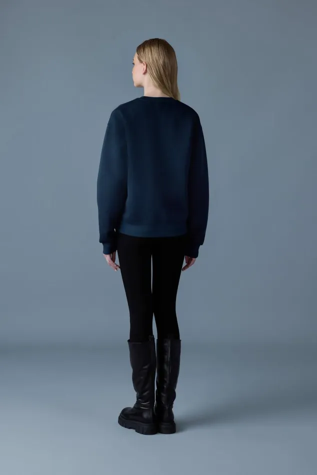 Hoodies and Tops Women Mackage JULIAN DoubleFace Jersey Sweatshirt Sapphire