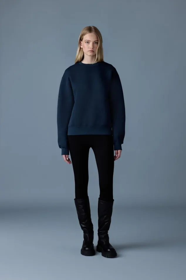 Hoodies and Tops Women Mackage JULIAN DoubleFace Jersey Sweatshirt Sapphire