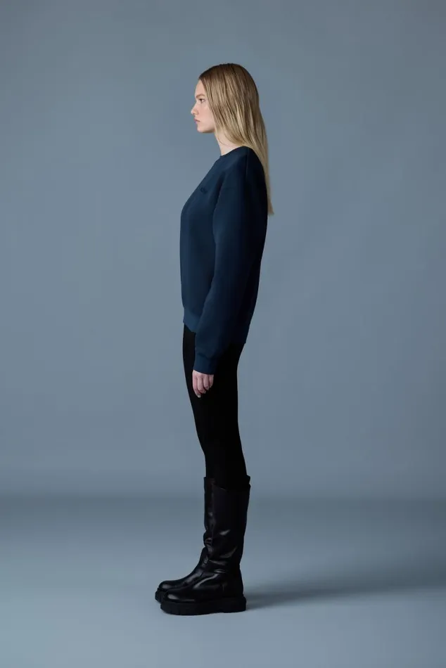 Hoodies and Tops Women Mackage JULIAN DoubleFace Jersey Sweatshirt Sapphire