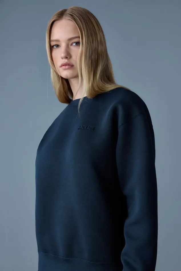 Hoodies and Tops Women Mackage JULIAN DoubleFace Jersey Sweatshirt Sapphire