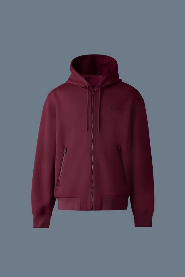Hoodies and Tops Women Mackage KRYSTOS Doubleface Jersey Zipup Hoodie Flame Hoodies and Tops Women Mackage KRYSTOS Doubleface Jersey Zipup Hoodie Flame