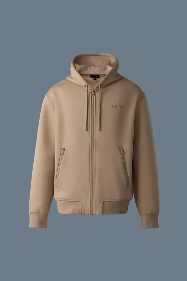 Hoodies and Tops Women Mackage KRYSTOS Doubleface Jersey Zipup Hoodie Flame Hoodies and Tops Women Mackage KRYSTOS Doubleface Jersey Zipup Hoodie Flame