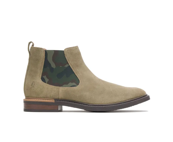Hush Puppies Davis Chelsea Boot Olive Suede Men Boots