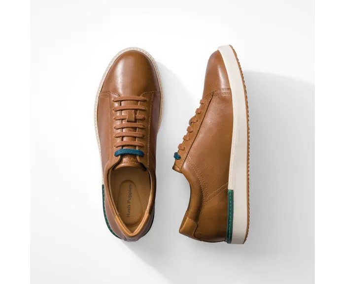 Hush Puppies Heath Sneaker Cognac Leather Men Sneakers