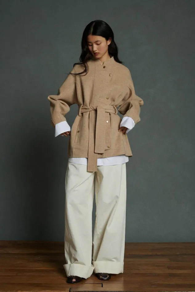 Jackets and Coats Women Soeur PRUSSE COAT Mottled Beige