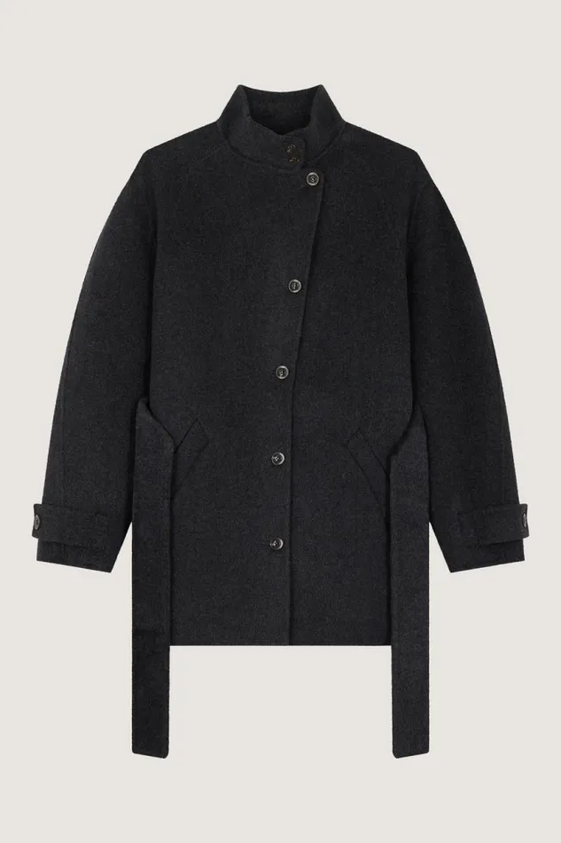 Jackets and Coats Women Soeur VILLENEUVE COAT Dark Mottled Grey