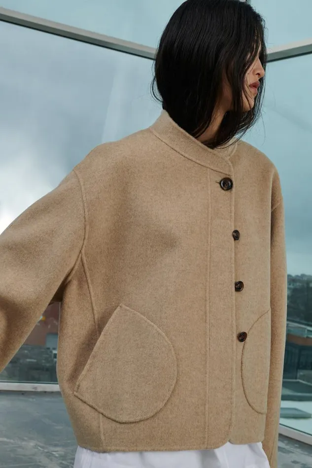 Jackets and Coats Women Soeur WINDSOR COAT Mottled Beige