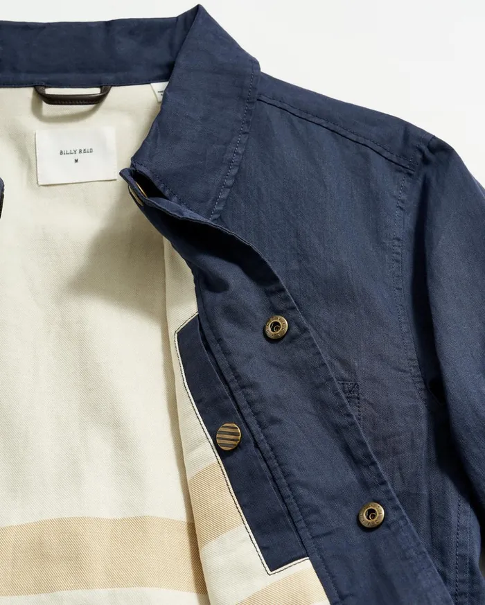 Jackets and Outerwear Men Billy Reid Leroy Shirt Jacket Carbon Blue