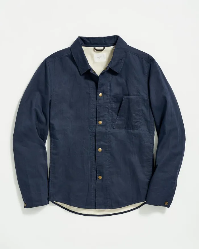 Jackets and Outerwear Men Billy Reid Leroy Shirt Jacket Carbon Blue