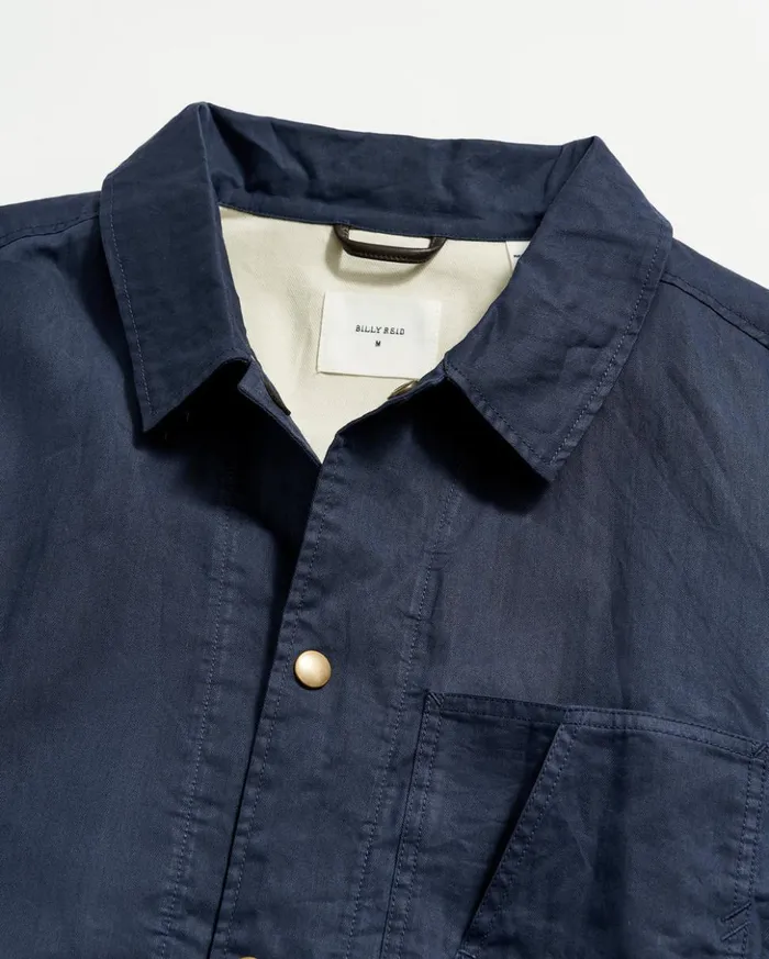 Jackets and Outerwear Men Billy Reid Leroy Shirt Jacket Carbon Blue