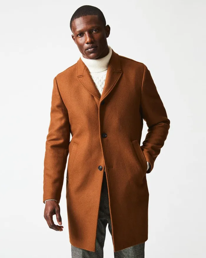 Jackets and Outerwear Men Billy Reid Walking Car Coat Rust