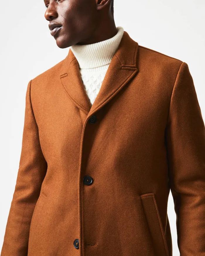 Jackets and Outerwear Men Billy Reid Walking Car Coat Rust