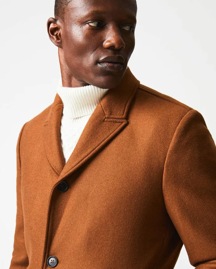 Jackets and Outerwear Men Billy Reid Walking Car Coat Rust