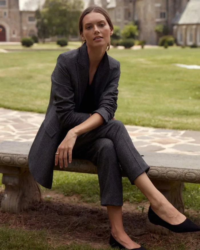 Jackets and Outerwear Women Billy Reid Peak Lapel Blazer Charcoal