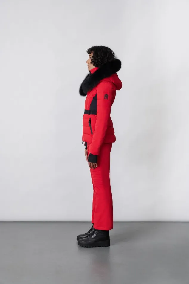 Jackets Women Mackage ELITA Down Ski Jacket With Removable Blue Fox Fur Trim Milkshake Jackets Women Mackage ELITA Down Ski Jacket With Removable Blue Fox Fur Trim Milkshake