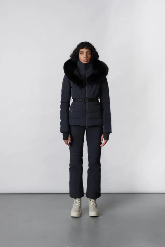 Jackets Women Mackage ELITA Down Ski Jacket With Removable Blue Fox Fur Trim Milkshake Jackets Women Mackage ELITA Down Ski Jacket With Removable Blue Fox Fur Trim Milkshake