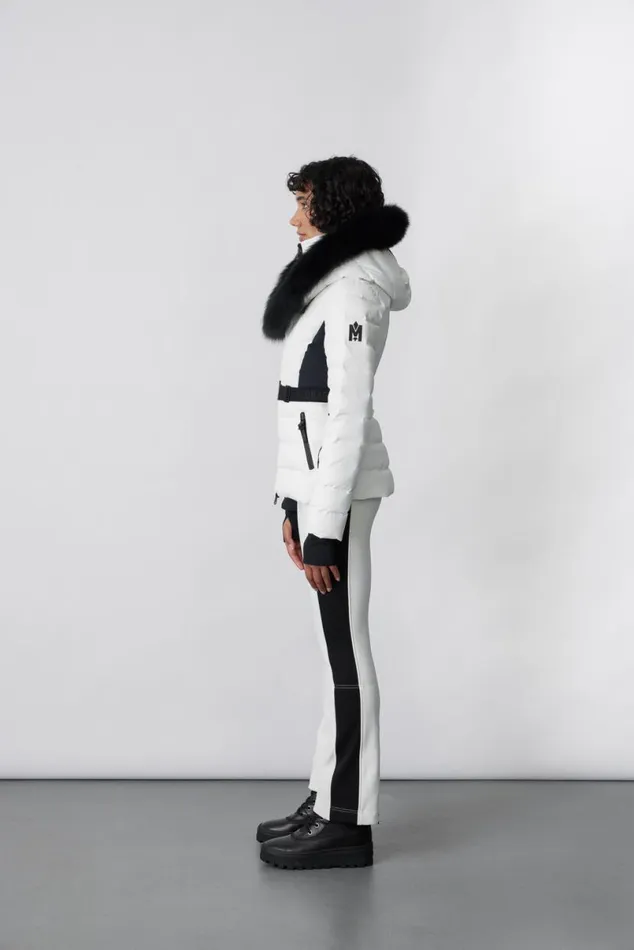 Jackets Women Mackage ELITA Down Ski Jacket With Removable Blue Fox Fur Trim Milkshake Jackets Women Mackage ELITA Down Ski Jacket With Removable Blue Fox Fur Trim Milkshake