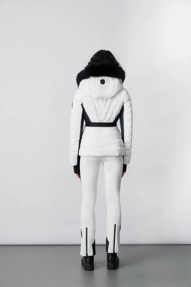 Jackets Women Mackage ELITA Down Ski Jacket With Removable Blue Fox Fur Trim Milkshake Jackets Women Mackage ELITA Down Ski Jacket With Removable Blue Fox Fur Trim Milkshake