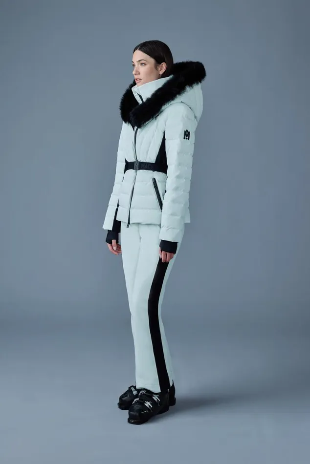 Jackets Women Mackage ELITA Down Ski Jacket With Removable Blue Fox Fur Trim Milkshake Jackets Women Mackage ELITA Down Ski Jacket With Removable Blue Fox Fur Trim Milkshake