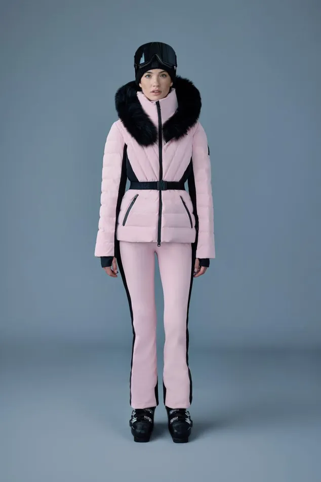 Jackets Women Mackage ELITA Down Ski Jacket With Removable Blue Fox Fur Trim Milkshake Jackets Women Mackage ELITA Down Ski Jacket With Removable Blue Fox Fur Trim Milkshake