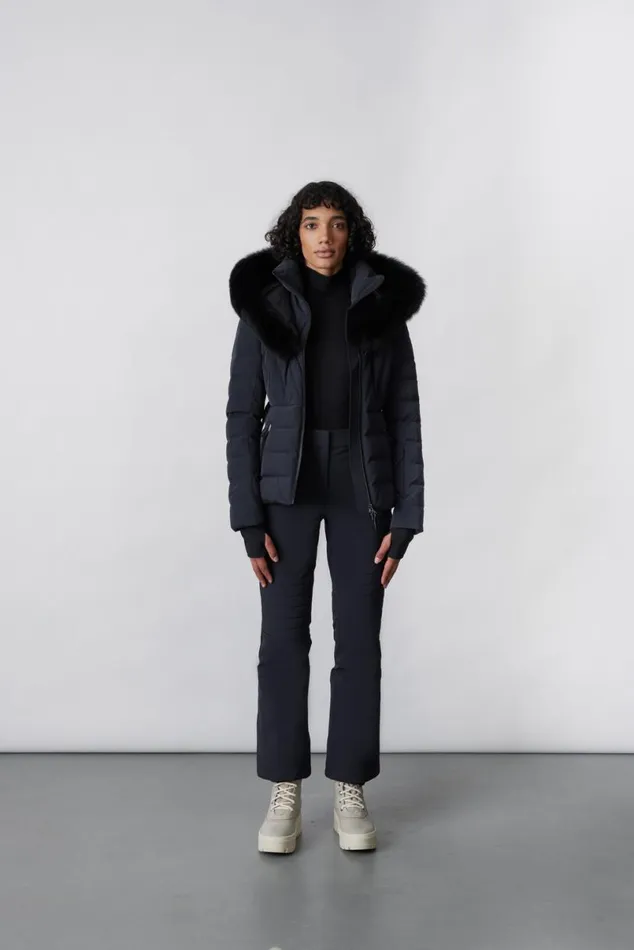 Jackets Women Mackage ELITA Down Ski Jacket With Removable Blue Fox Fur Trim Milkshake Jackets Women Mackage ELITA Down Ski Jacket With Removable Blue Fox Fur Trim Milkshake