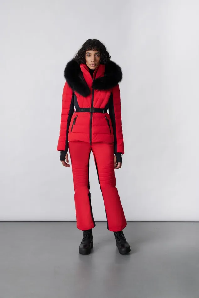 Jackets Women Mackage ELITA Down Ski Jacket With Removable Blue Fox Fur Trim Milkshake Jackets Women Mackage ELITA Down Ski Jacket With Removable Blue Fox Fur Trim Milkshake