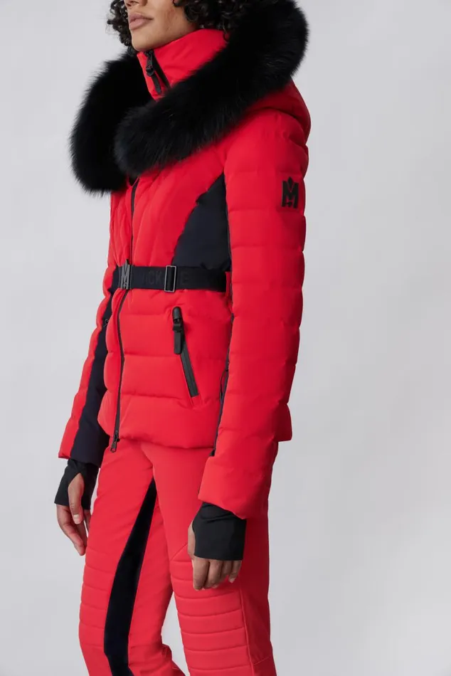 Jackets Women Mackage ELITA Down Ski Jacket With Removable Blue Fox Fur Trim Milkshake Jackets Women Mackage ELITA Down Ski Jacket With Removable Blue Fox Fur Trim Milkshake