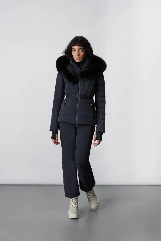 Jackets Women Mackage ELITA Down Ski Jacket With Removable Blue Fox Fur Trim Milkshake Jackets Women Mackage ELITA Down Ski Jacket With Removable Blue Fox Fur Trim Milkshake