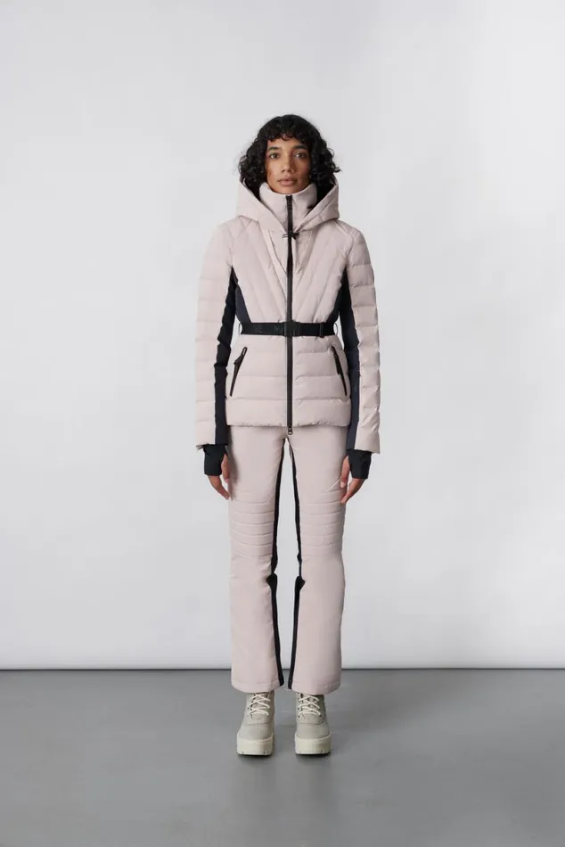 Jackets Women Mackage ELITA Down Ski Jacket With Removable Blue Fox Fur Trim Milkshake Jackets Women Mackage ELITA Down Ski Jacket With Removable Blue Fox Fur Trim Milkshake