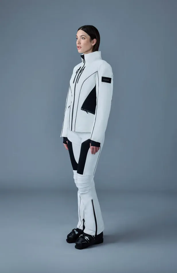 Jackets Women Mackage SANDRA Smocked Detailed Technical Ski Jacket White Jackets Women Mackage SANDRA Smocked Detailed Technical Ski Jacket White