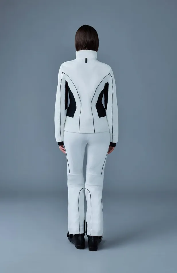 Jackets Women Mackage SANDRA Smocked Detailed Technical Ski Jacket White Jackets Women Mackage SANDRA Smocked Detailed Technical Ski Jacket White