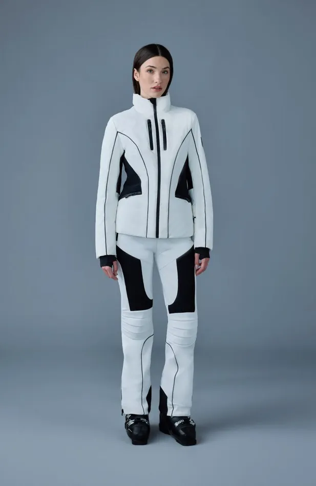 Jackets Women Mackage SANDRA Smocked Detailed Technical Ski Jacket White Jackets Women Mackage SANDRA Smocked Detailed Technical Ski Jacket White