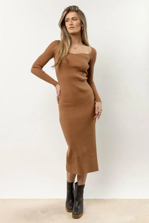 Jaelynn Bodycon Dress In Tan 8211 FINAL SALE Tan Women Bohme Dresses