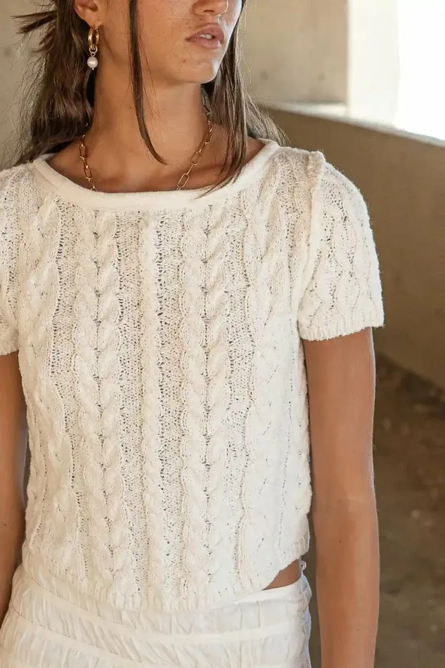Jane Sweater Top In Ivory Ivory Women Bohme Tops