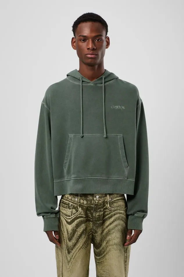 Jersey Women Camper Hoodie Green Cotton Hoodie