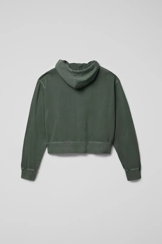 Jersey Women Camper Hoodie Green Cotton Hoodie