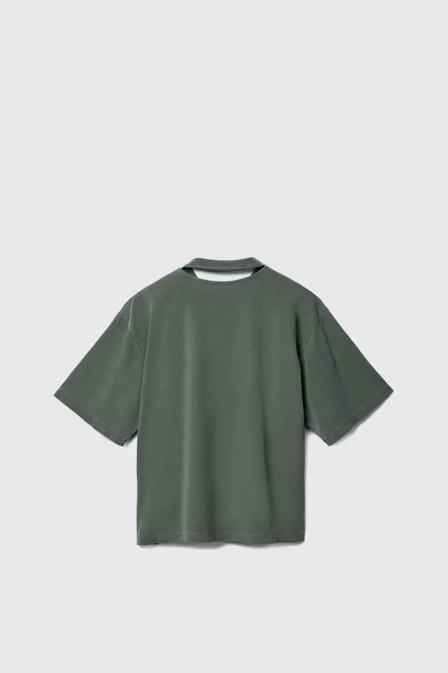 Jersey Women Camper TShirt Green Cotton Tshirt Jersey Women Camper TShirt Green Cotton Tshirt