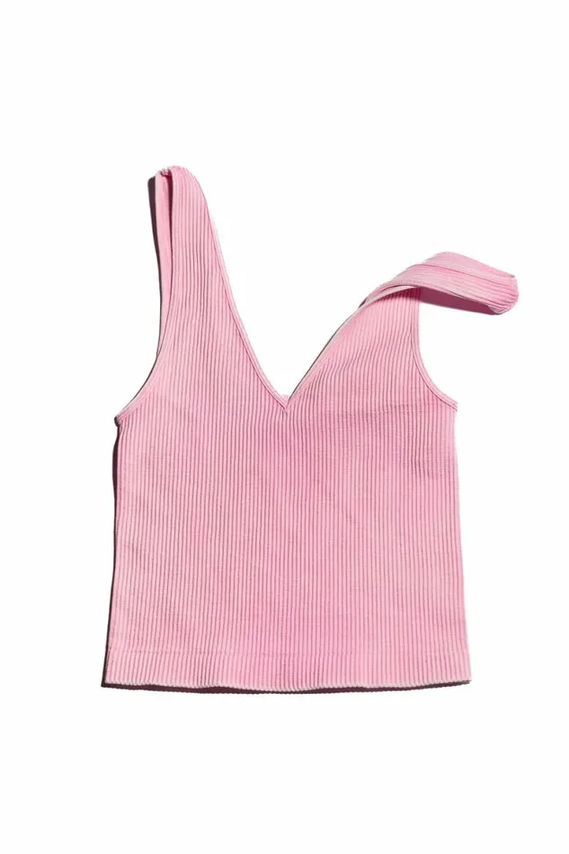 Jessica Cropped Tank In Washed Pink Washed Pink Women Bohme Tees and Tanks