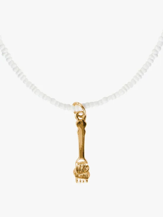 Jewelry Lisa Says Gah Women Pasta Fork Necklace White